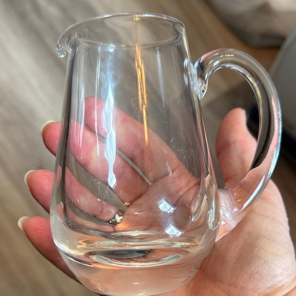 Vintage hand blown glass creamer